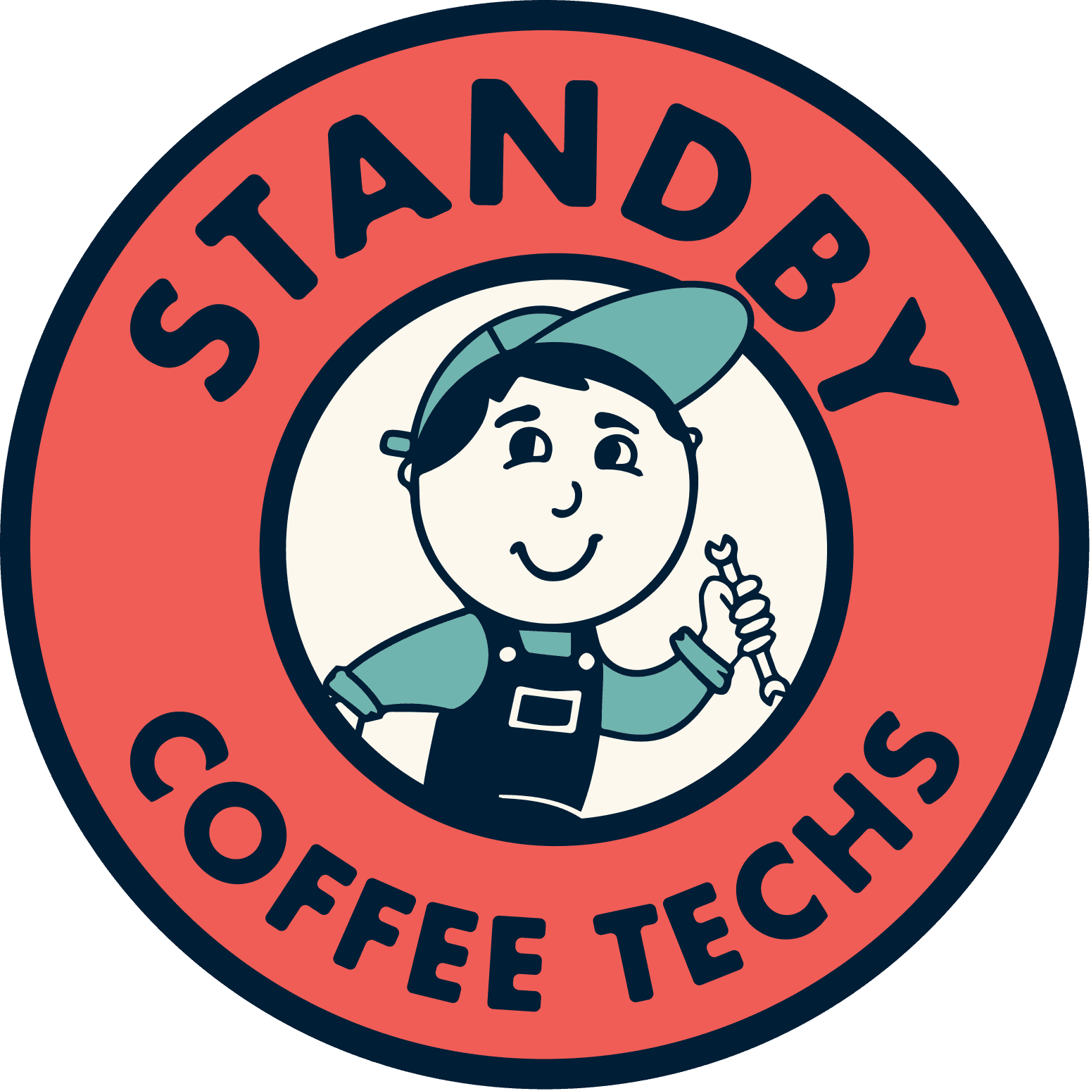 Standby Coffee Techs logo featuring vintage-style coffee service branding